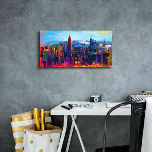 'New York Color' by Epic Portfolio, Giclee Canvas Wall Art,24x12