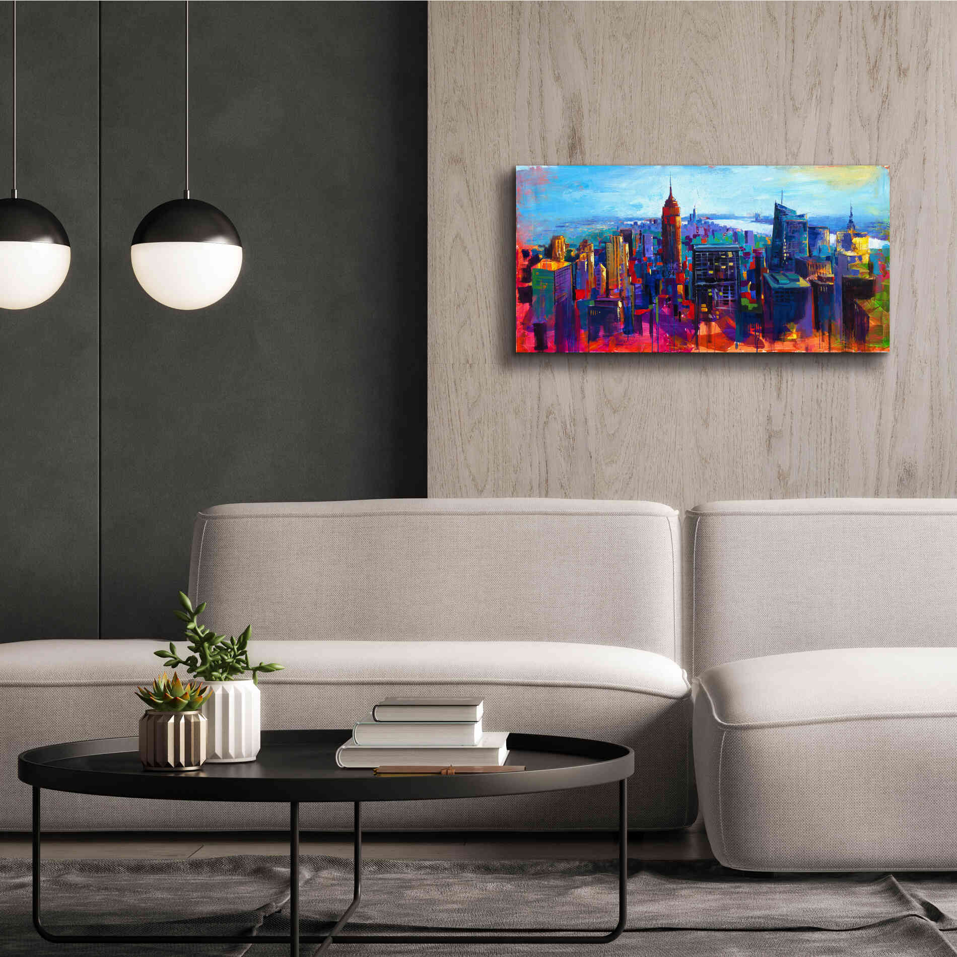 'New York Color' by Epic Portfolio, Giclee Canvas Wall Art,40x20