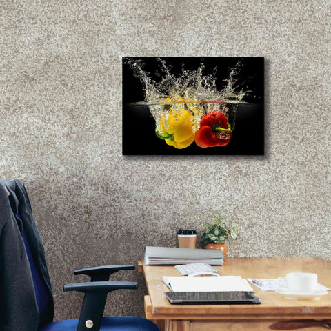 Image of 'Pepper Splash' by Epic Portfolio, Giclee Canvas Wall Art,26x18