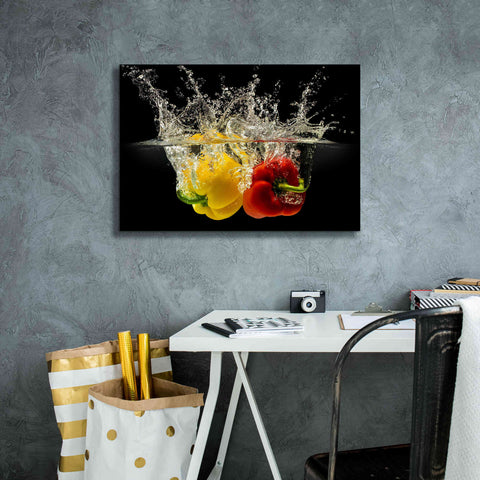 Image of 'Pepper Splash' by Epic Portfolio, Giclee Canvas Wall Art,26x18