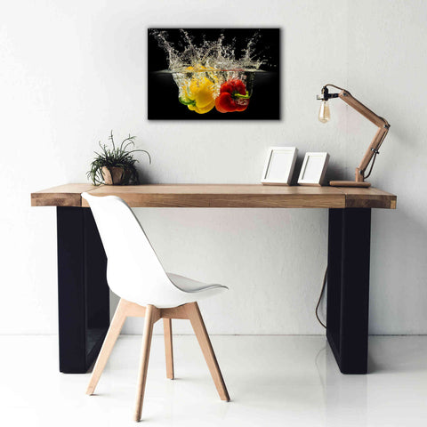 Image of 'Pepper Splash' by Epic Portfolio, Giclee Canvas Wall Art,26x18
