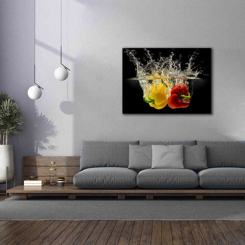 Image of 'Pepper Splash' by Epic Portfolio, Giclee Canvas Wall Art,54x40
