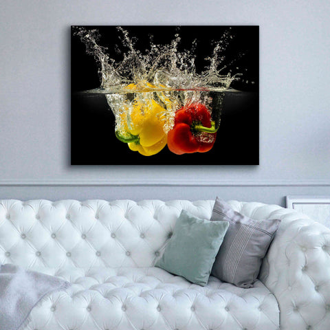 Image of 'Pepper Splash' by Epic Portfolio, Giclee Canvas Wall Art,54x40