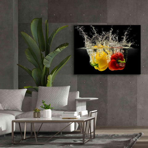 Image of 'Pepper Splash' by Epic Portfolio, Giclee Canvas Wall Art,54x40
