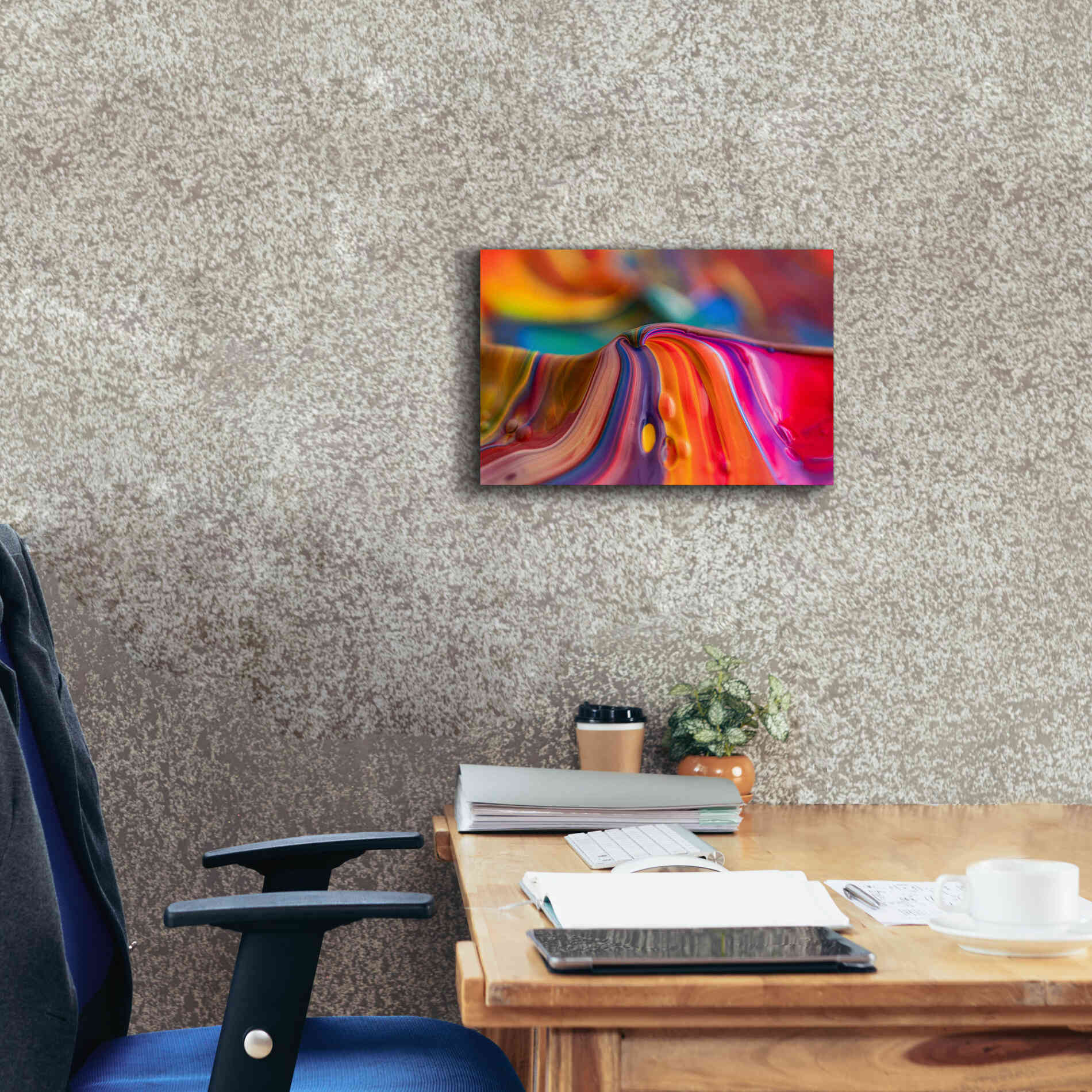 'Rainbow Lava' by Epic Portfolio, Giclee Canvas Wall Art,18x12