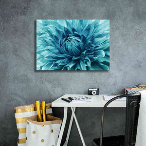 'Turquoise Dahlia' by Epic Portfolio, Giclee Canvas Wall Art,26x18