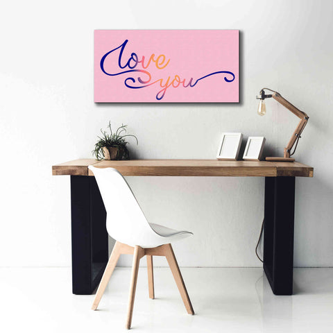 Image of 'Love You Sunrise' by Epic Portfolio, Giclee Canvas Wall Art,40x20