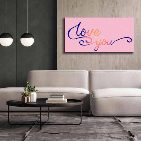 Image of 'Love You Sunrise' by Epic Portfolio, Giclee Canvas Wall Art,60x30