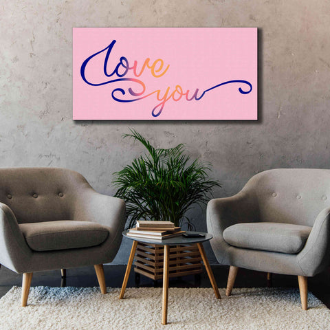 Image of 'Love You Sunrise' by Epic Portfolio, Giclee Canvas Wall Art,60x30