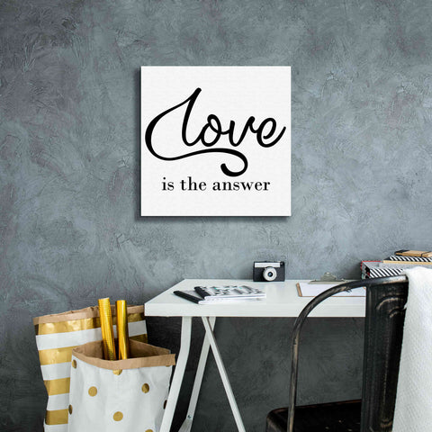 Image of 'Love Is The Answer' by Epic Portfolio, Giclee Canvas Wall Art,18x18