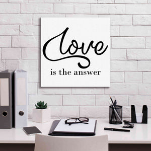 'Love Is The Answer' by Epic Portfolio, Giclee Canvas Wall Art,18x18