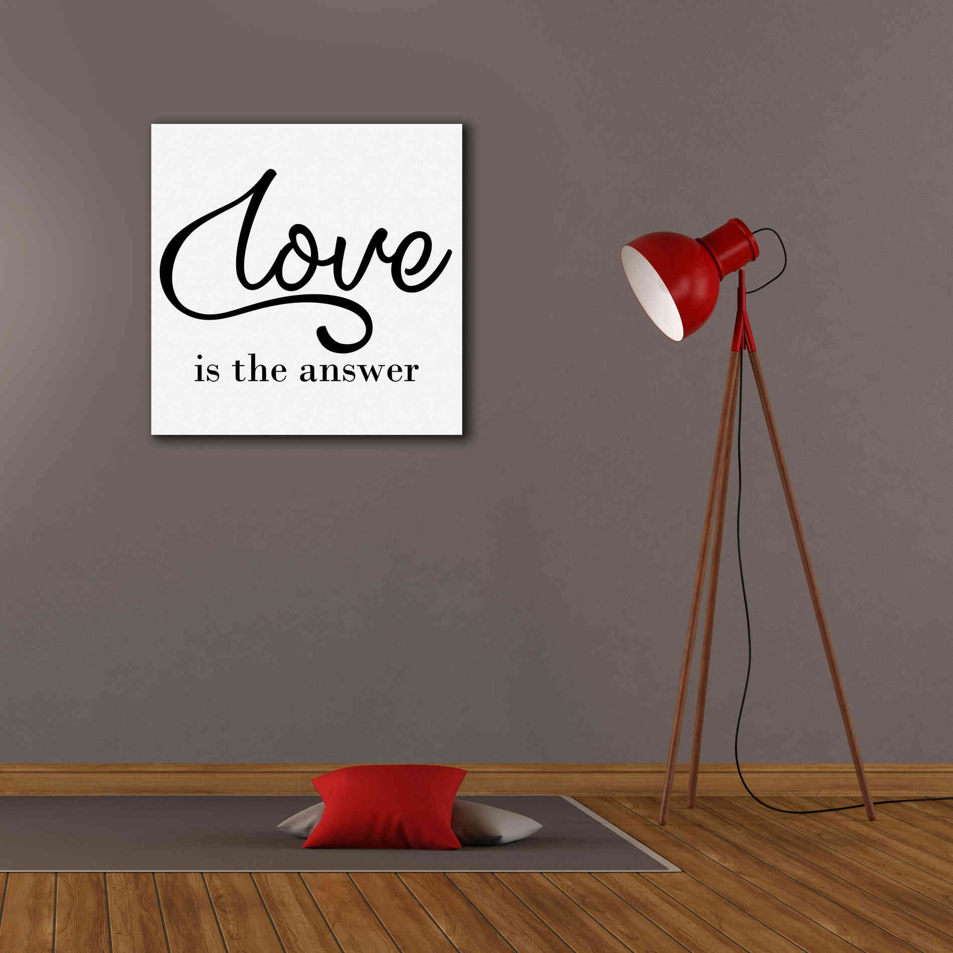 'Love Is The Answer' by Epic Portfolio, Giclee Canvas Wall Art,26x26