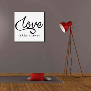 'Love Is The Answer' by Epic Portfolio, Giclee Canvas Wall Art,26x26