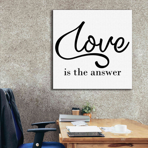 Image of 'Love Is The Answer' by Epic Portfolio, Giclee Canvas Wall Art,37x37