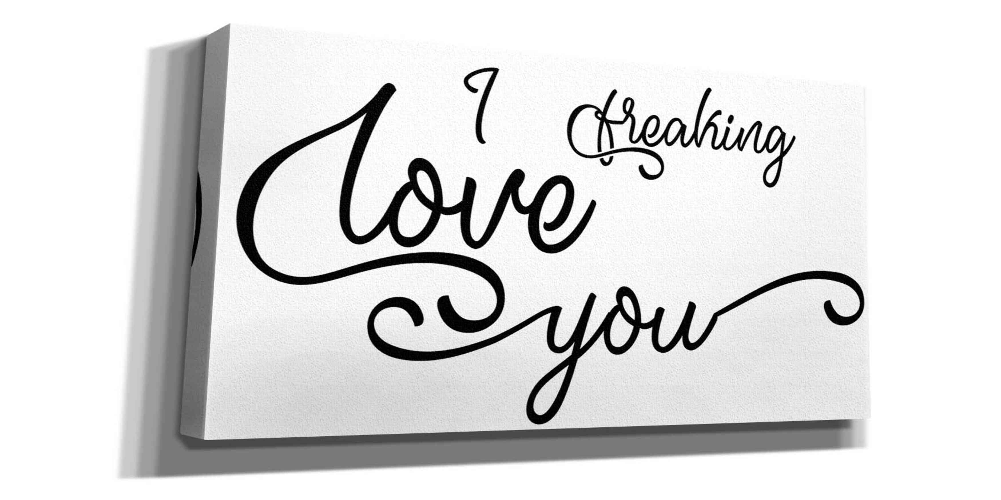 'I Freaking Love You' by Epic Portfolio, Giclee Canvas Wall Art