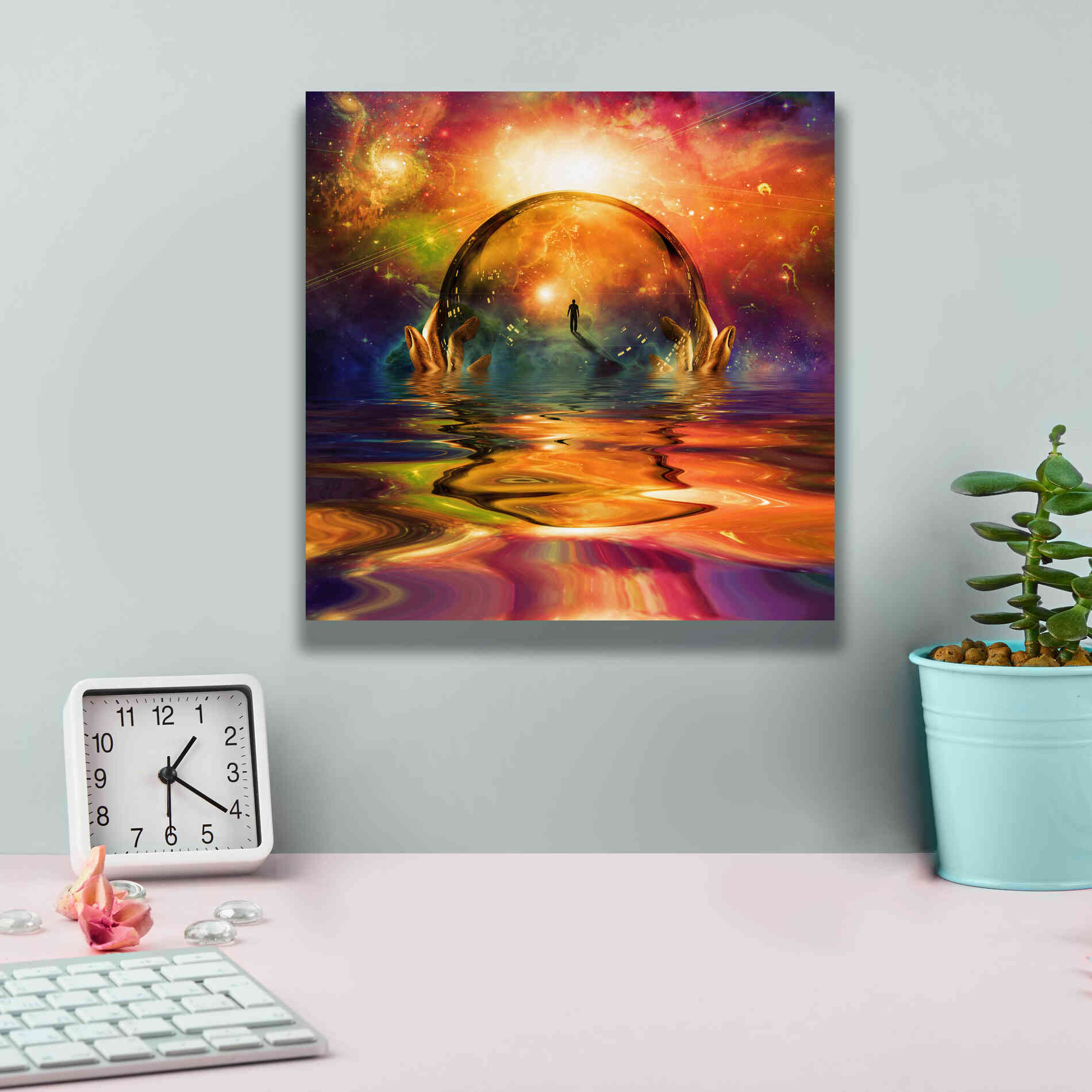 'Liquid Galaxy' by Epic Portfolio, Giclee Canvas Wall Art,12x12