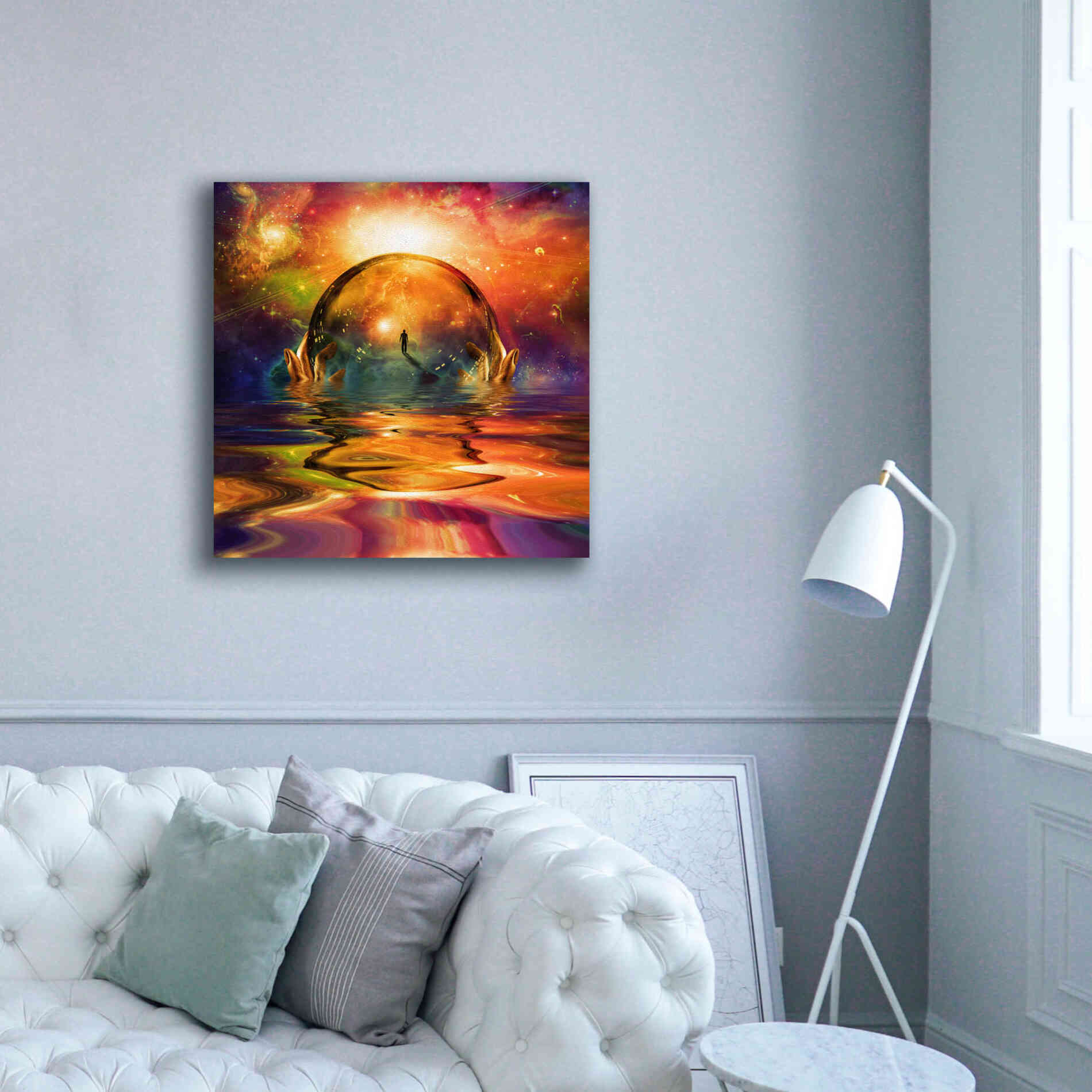 'Liquid Galaxy' by Epic Portfolio, Giclee Canvas Wall Art,37x37