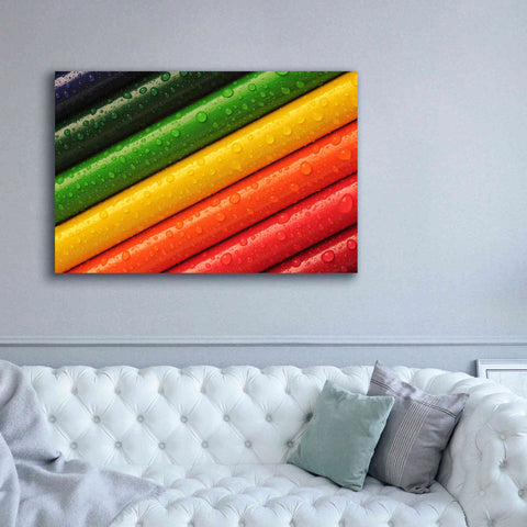 Image of 'Pencil Rainbow' by Epic Portfolio, Giclee Canvas Wall Art,60x40