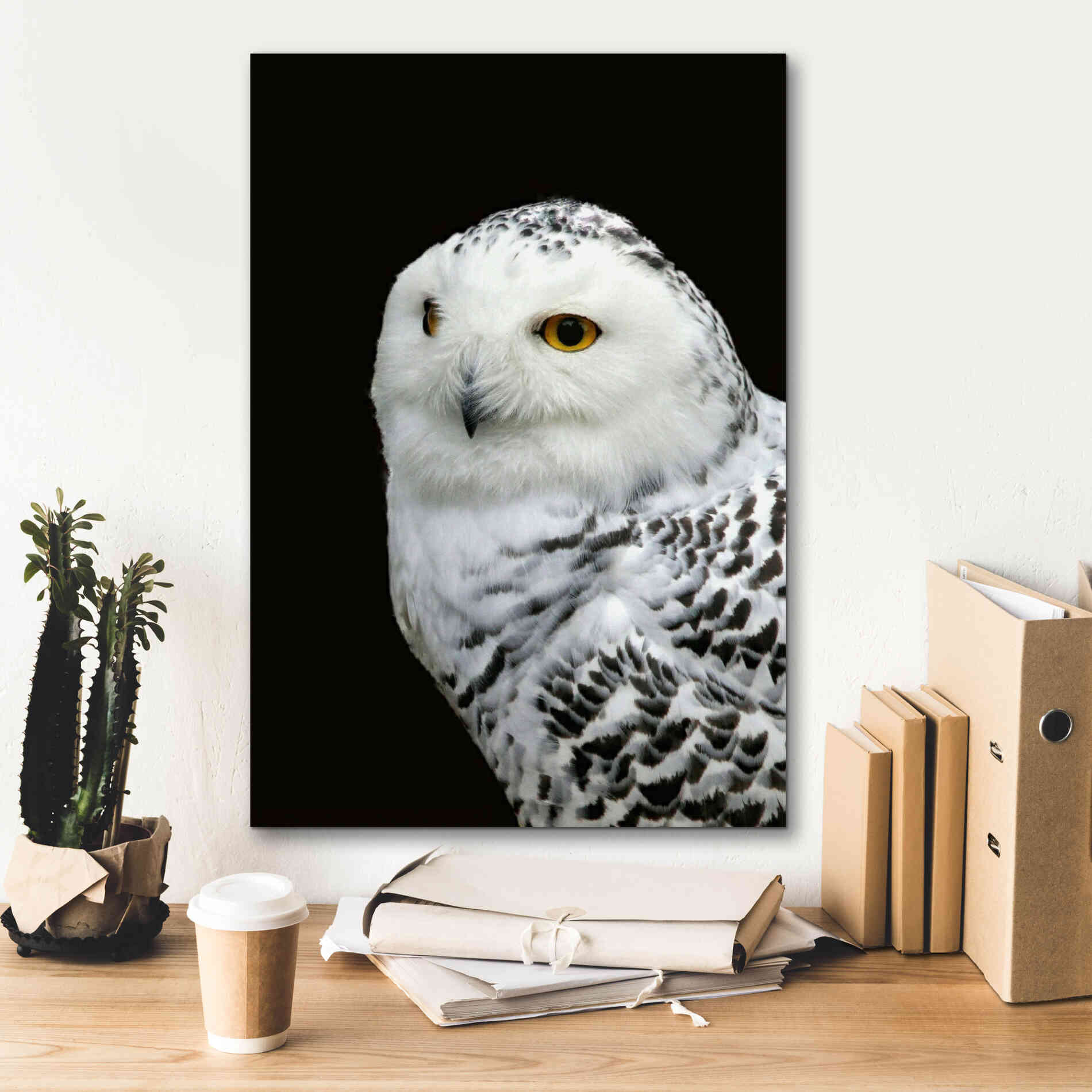 'Snowy Owl' by Epic Portfolio, Giclee Canvas Wall Art,18x26
