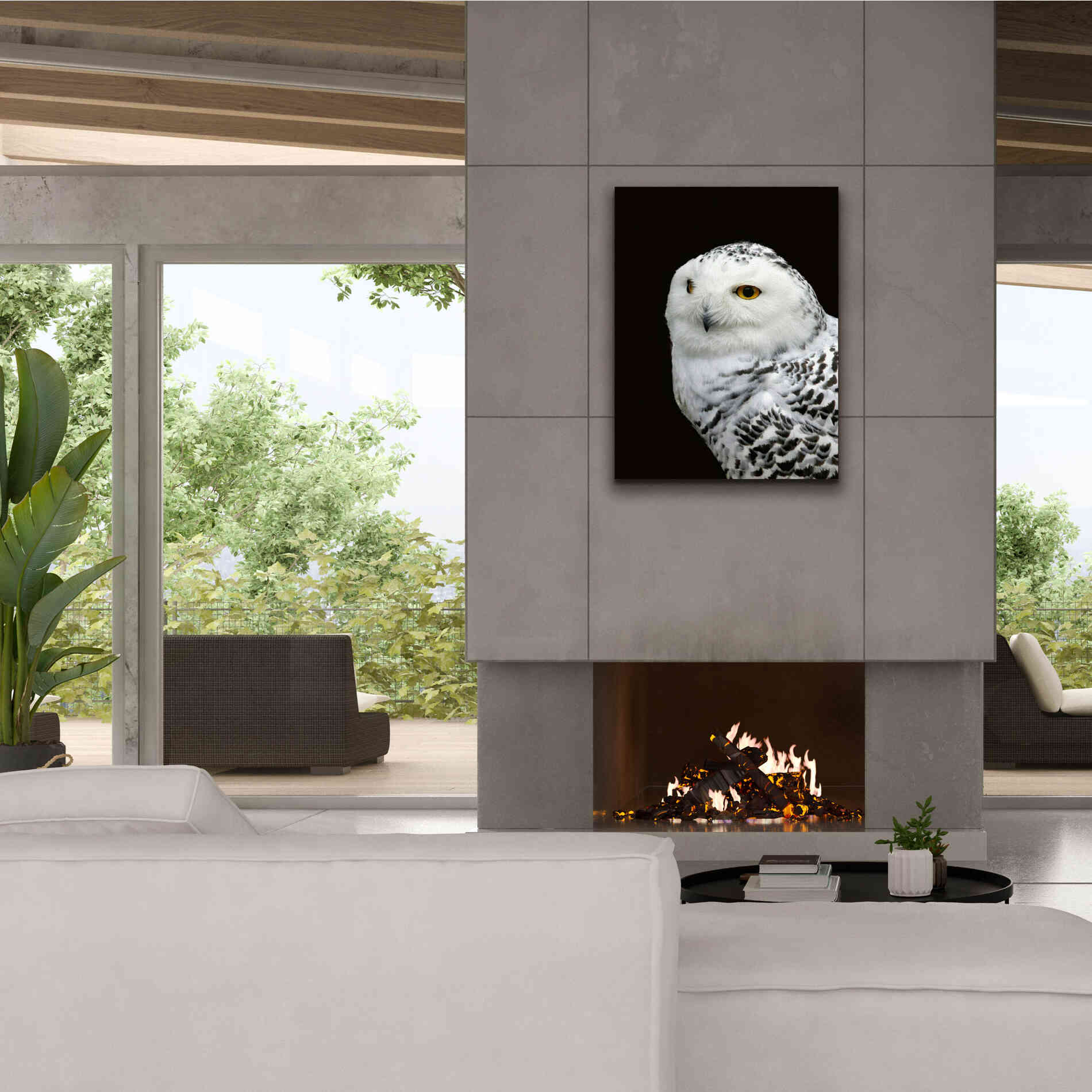 'Snowy Owl' by Epic Portfolio, Giclee Canvas Wall Art,26x34