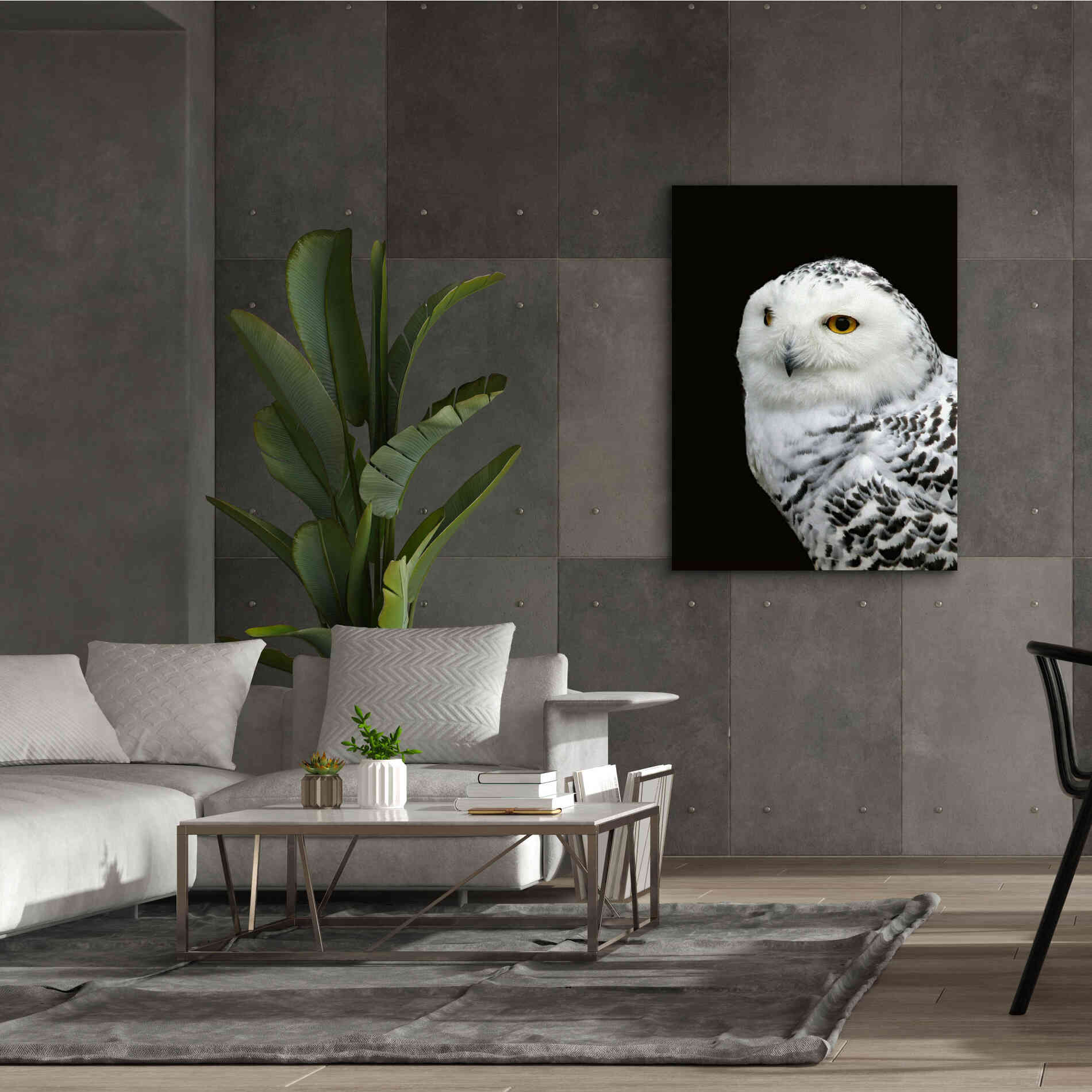 'Snowy Owl' by Epic Portfolio, Giclee Canvas Wall Art,40x54
