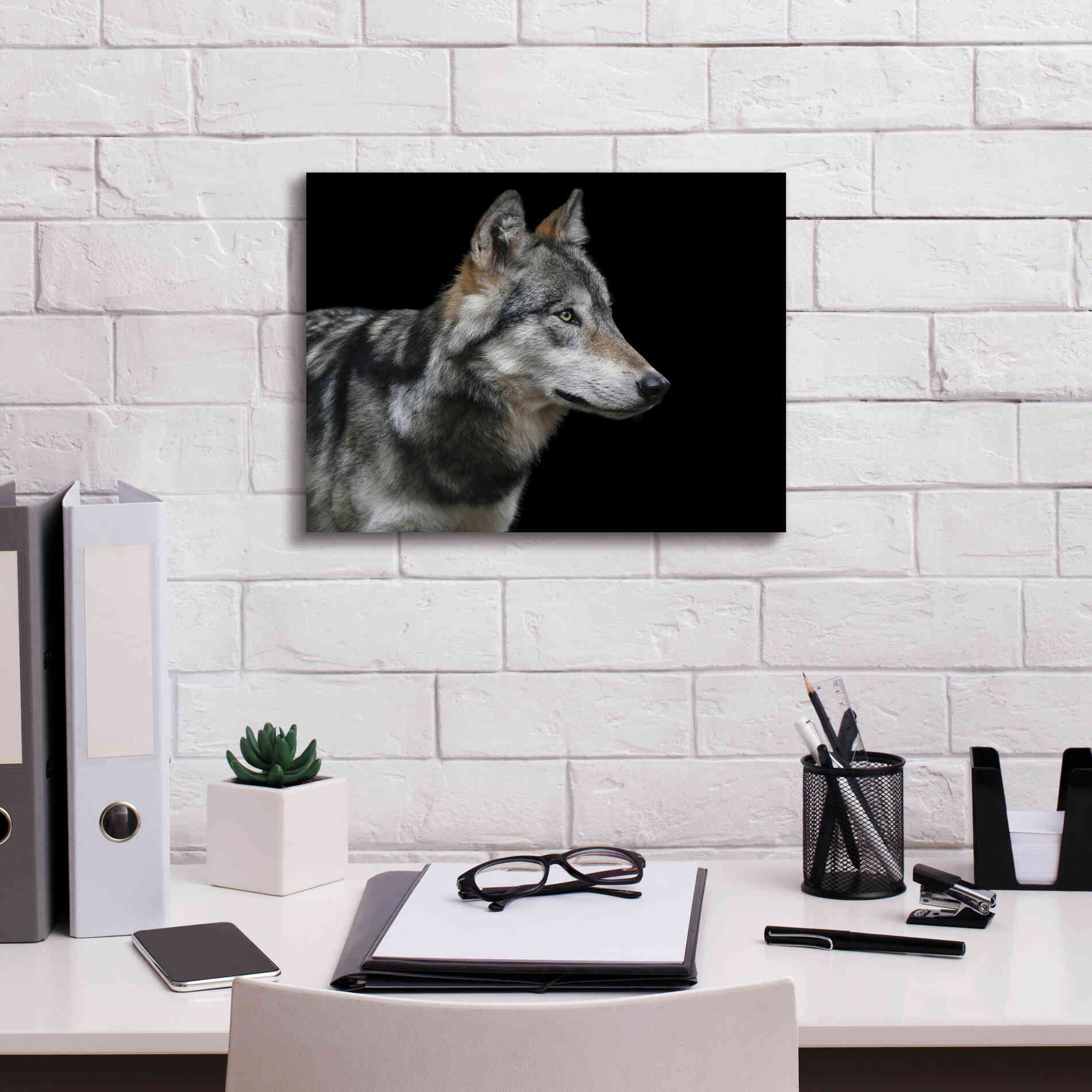 'Wolf' by Epic Portfolio, Giclee Canvas Wall Art,16x12