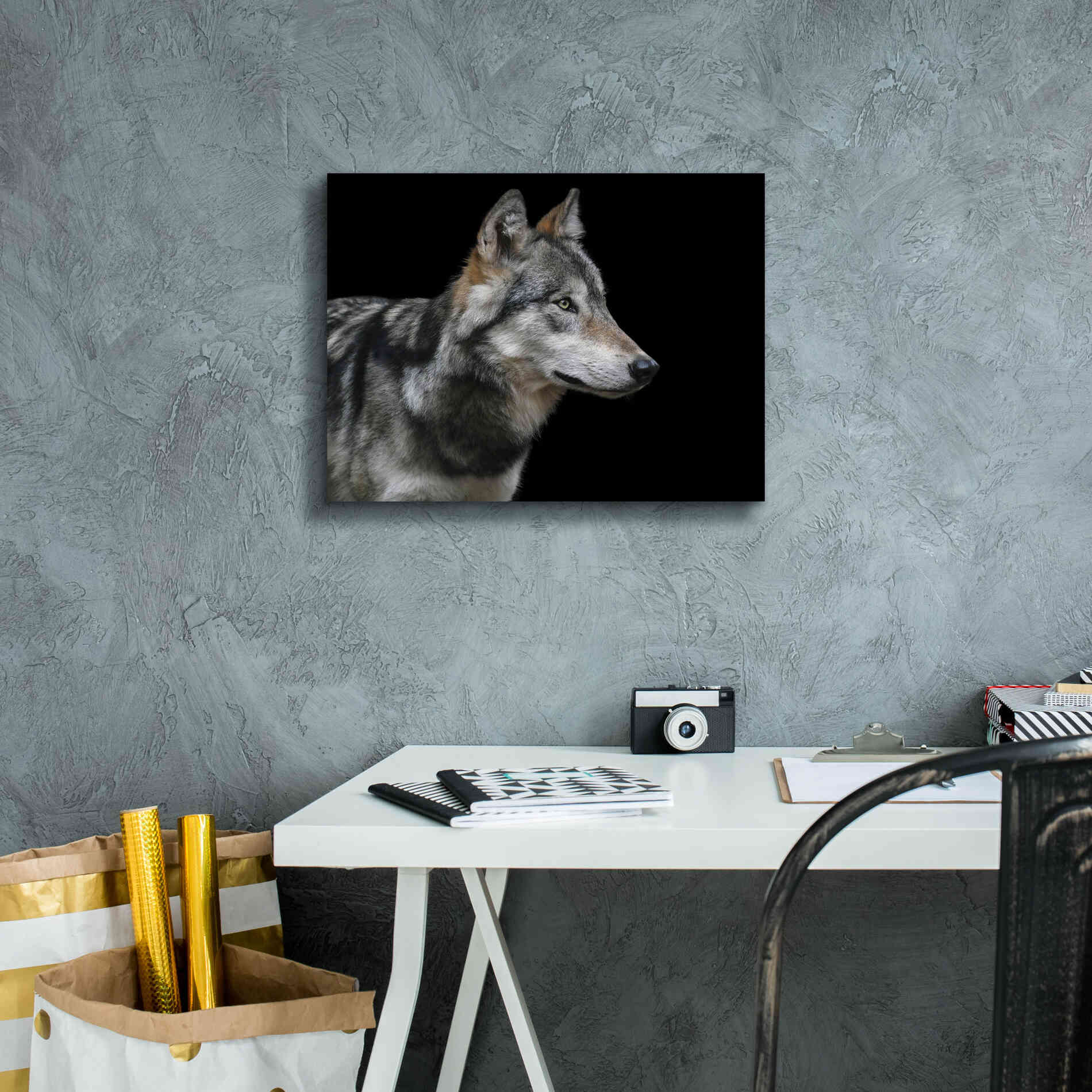 'Wolf' by Epic Portfolio, Giclee Canvas Wall Art,16x12