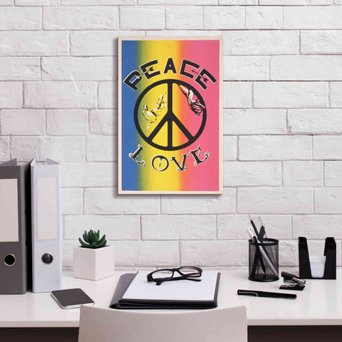 Image of 'Peace, Love' by Epic Portfolio, Giclee Canvas Wall Art,12x18