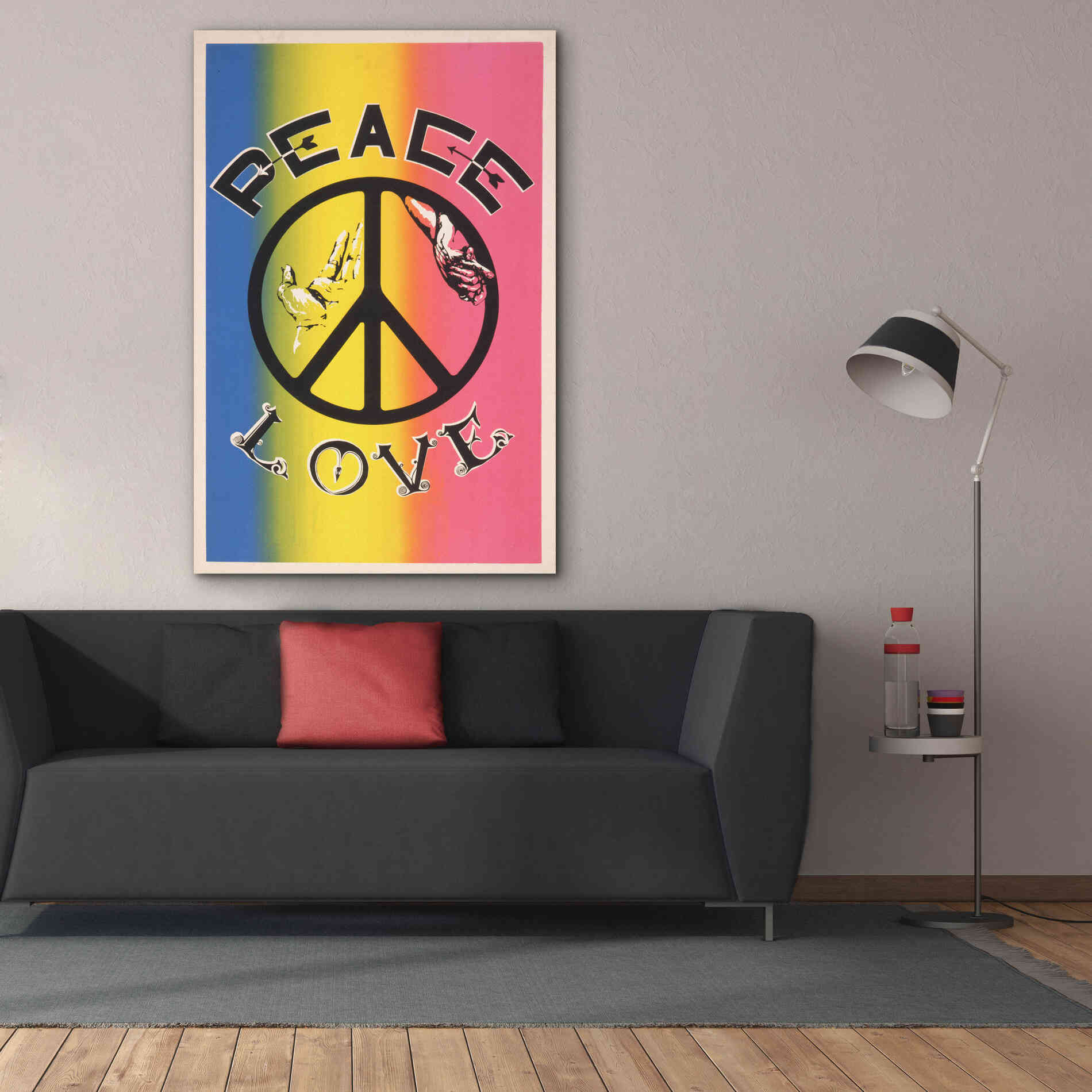 'Peace, Love' by Epic Portfolio, Giclee Canvas Wall Art,40x60