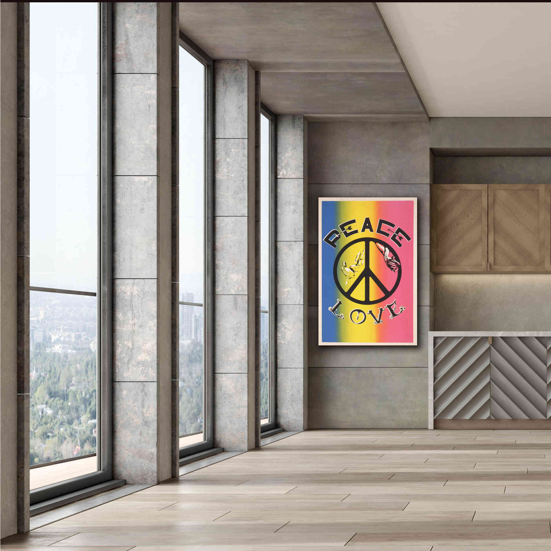 'Peace, Love' by Epic Portfolio, Giclee Canvas Wall Art,40x60