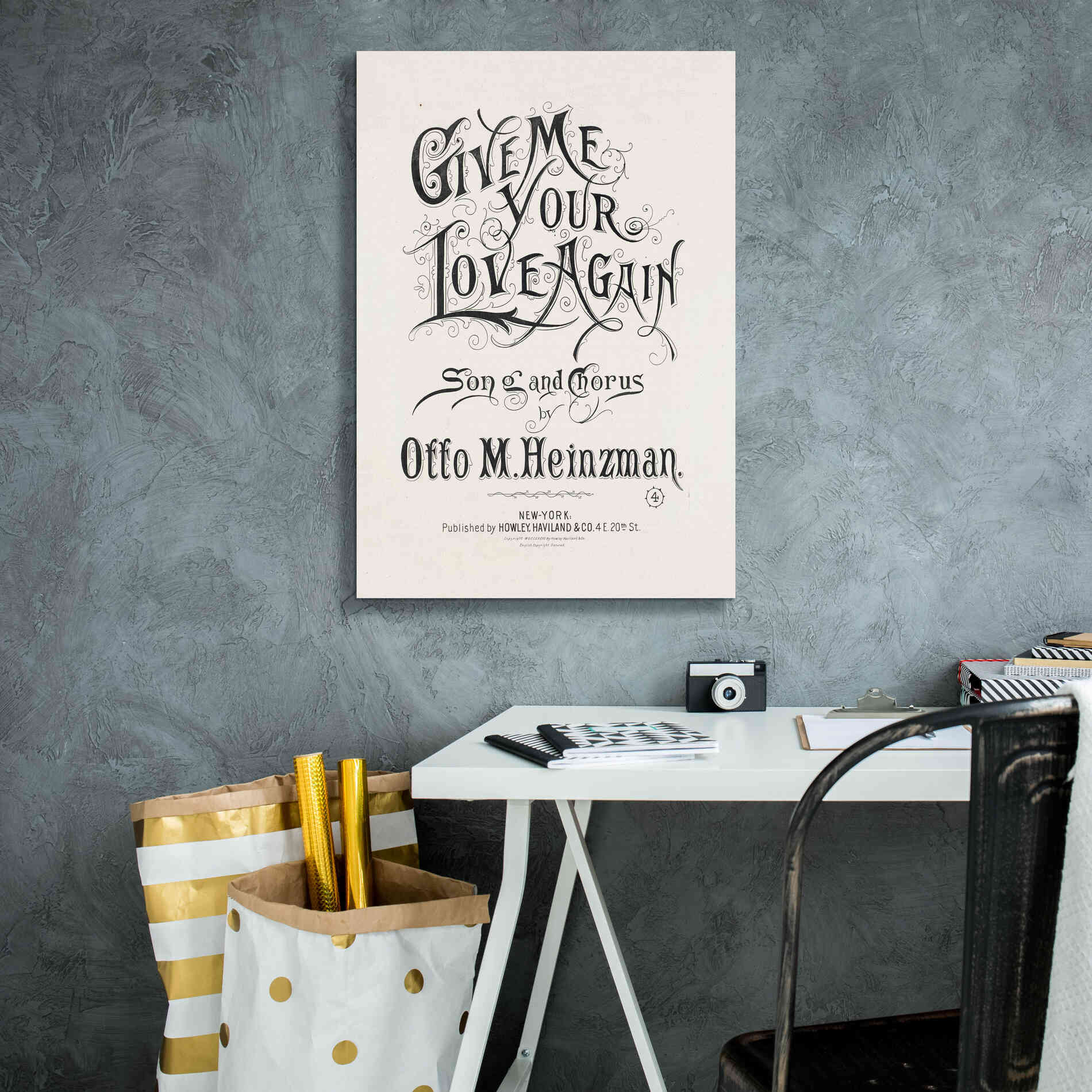 'Give Me Your Love Again (1893)' by Epic Portfolio, Giclee Canvas Wall Art,18x26