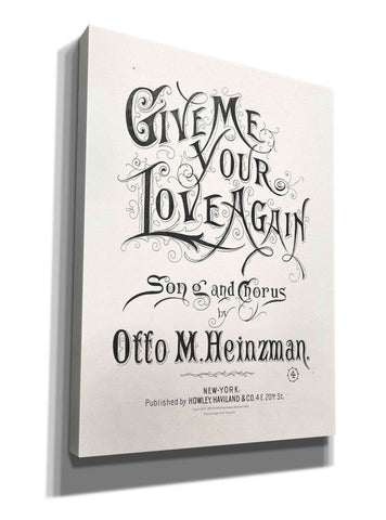Image of 'Give Me Your Love Again (1893)' by Epic Portfolio, Giclee Canvas Wall Art