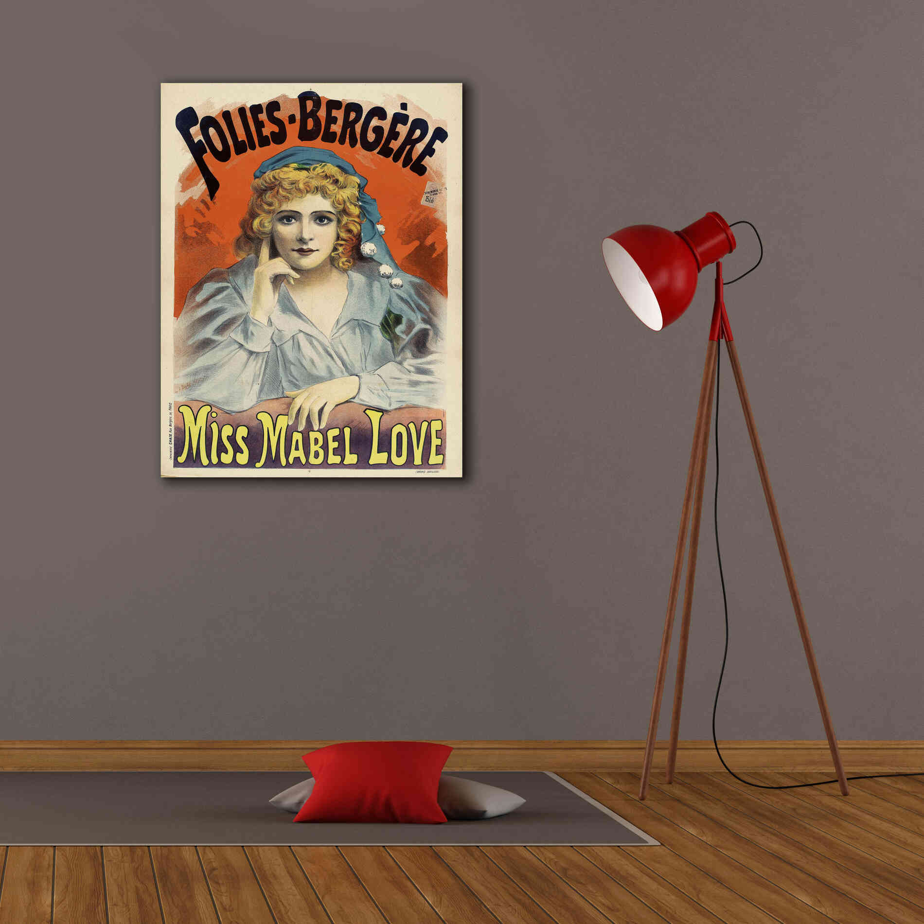 'Folies-Bergere,Miss Mabel Love (1895)' by Epic Portfolio, Giclee Canvas Wall Art,26x34