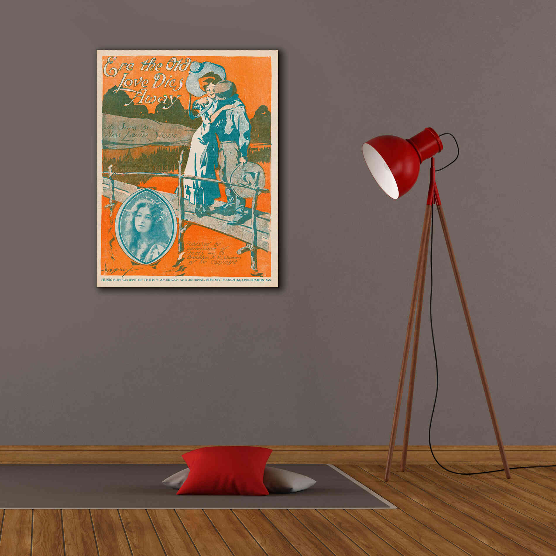 'Ere The Old Love Dies Away (1900)' by Epic Portfolio, Giclee Canvas Wall Art,26x34