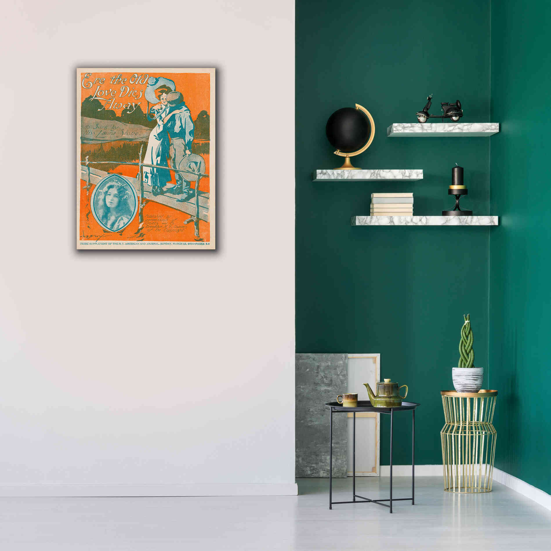 'Ere The Old Love Dies Away (1900)' by Epic Portfolio, Giclee Canvas Wall Art,26x34