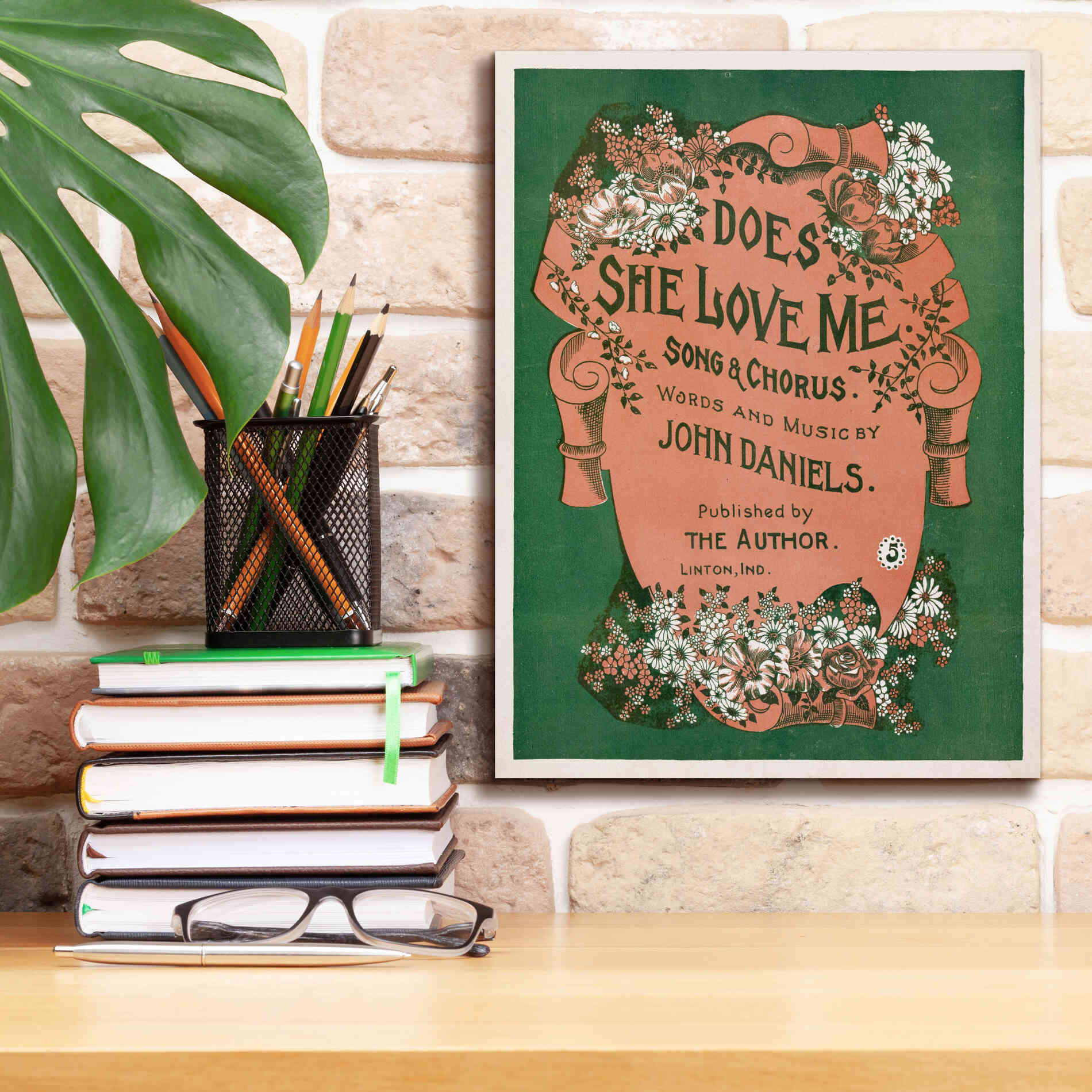 'Does She Love Me (1899)' by Epic Portfolio, Giclee Canvas Wall Art,12x16