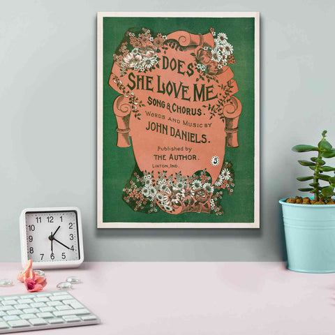 Image of 'Does She Love Me (1899)' by Epic Portfolio, Giclee Canvas Wall Art,12x16