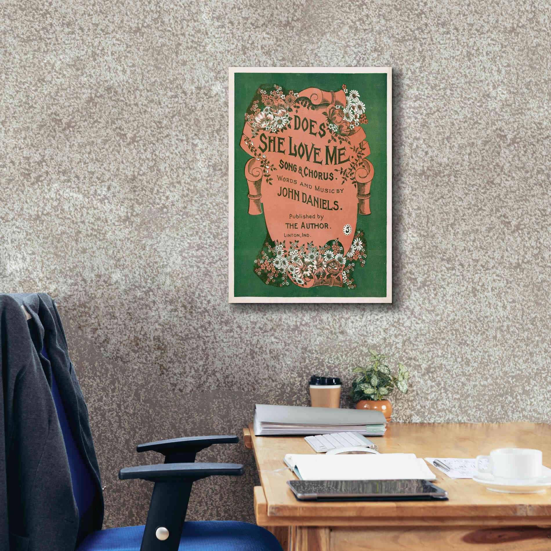 'Does She Love Me (1899)' by Epic Portfolio, Giclee Canvas Wall Art,18x26