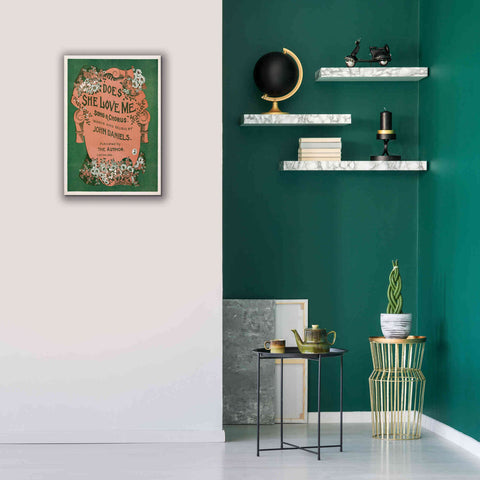 Image of 'Does She Love Me (1899)' by Epic Portfolio, Giclee Canvas Wall Art,18x26