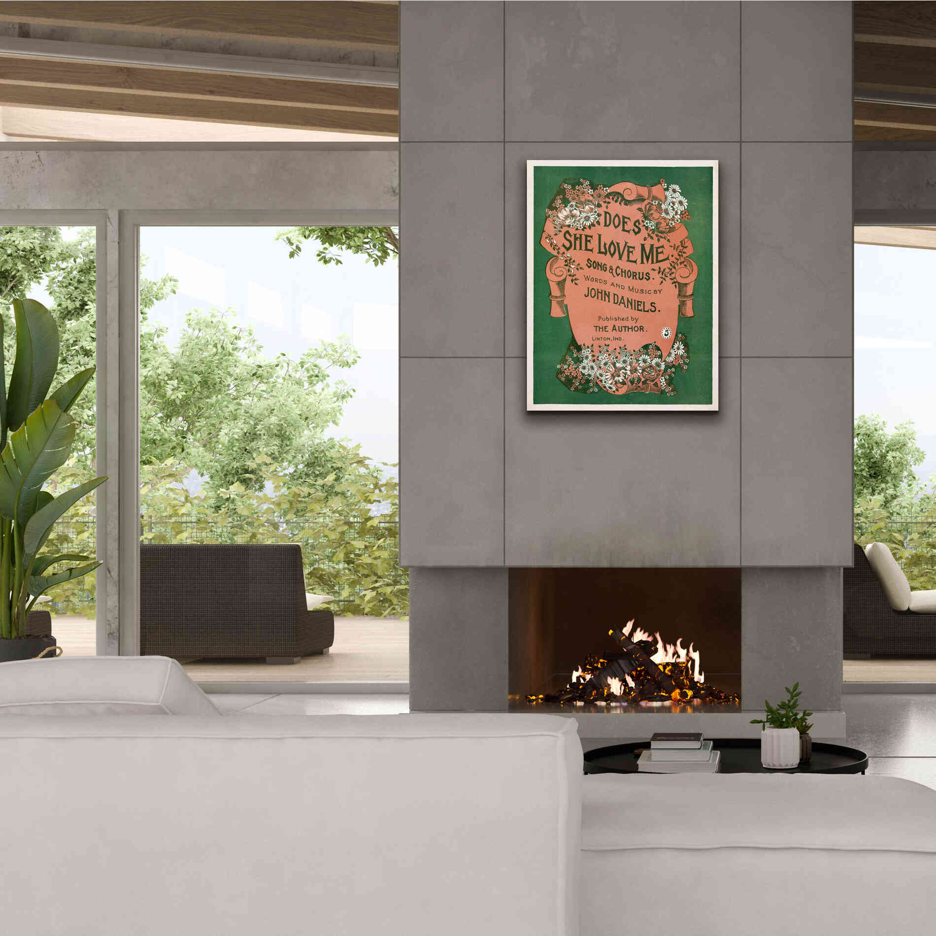 'Does She Love Me (1899)' by Epic Portfolio, Giclee Canvas Wall Art,26x34
