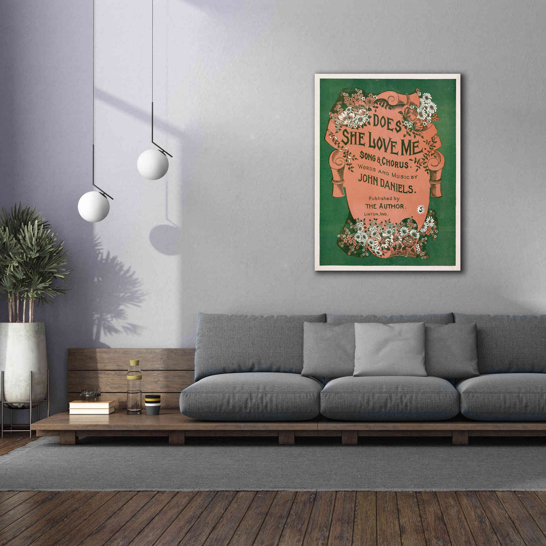 'Does She Love Me (1899)' by Epic Portfolio, Giclee Canvas Wall Art,40x54