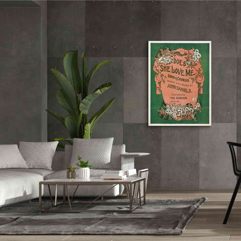 Image of 'Does She Love Me (1899)' by Epic Portfolio, Giclee Canvas Wall Art,40x54