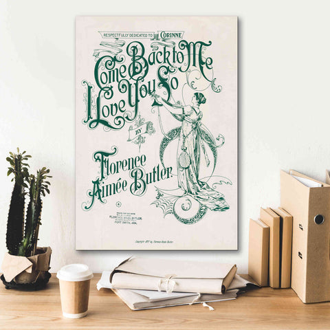 Image of 'Come Back To Me I Love You So (1897)' by Epic Portfolio, Giclee Canvas Wall Art,18x26