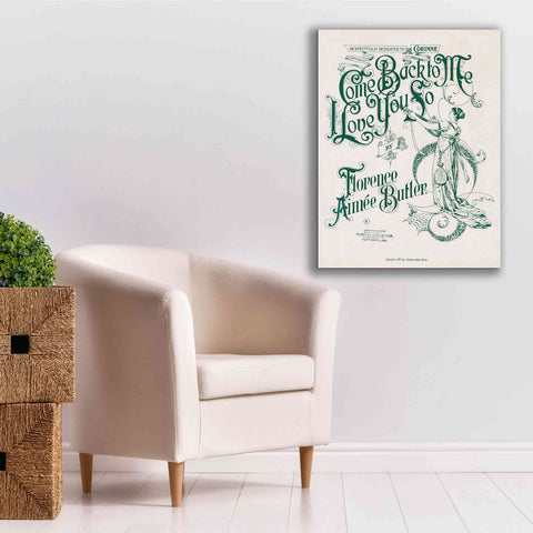 Image of 'Come Back To Me I Love You So (1897)' by Epic Portfolio, Giclee Canvas Wall Art,26x34