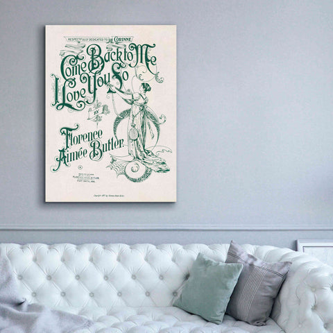 Image of 'Come Back To Me I Love You So (1897)' by Epic Portfolio, Giclee Canvas Wall Art,40x54