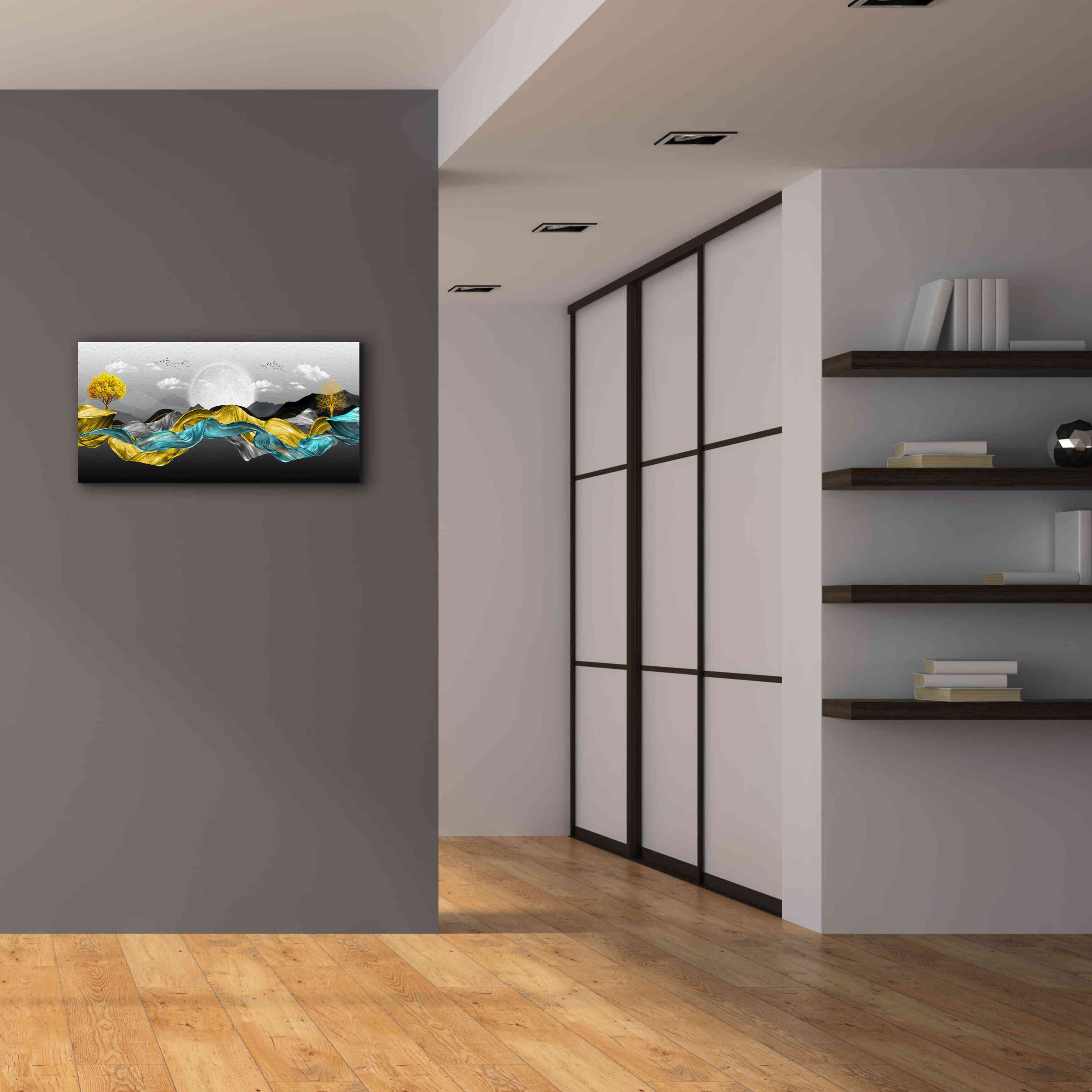 Epic Graffiti'The Silky Mountains' by Epic Portfolio, Giclee Canvas Wall Art,40 x 20