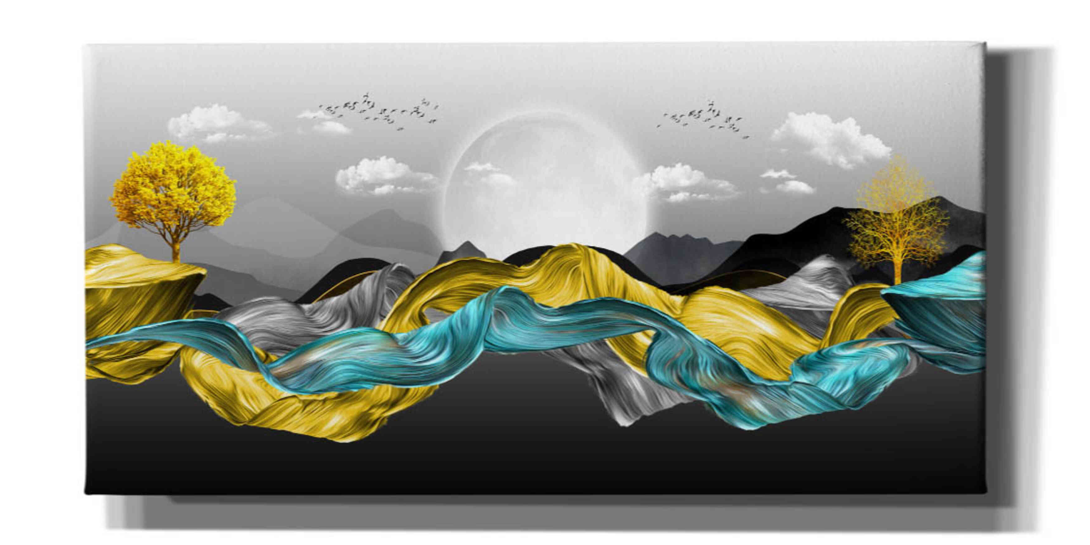 Epic Graffiti'The Silky Mountains' by Epic Portfolio, Giclee Canvas Wall Art