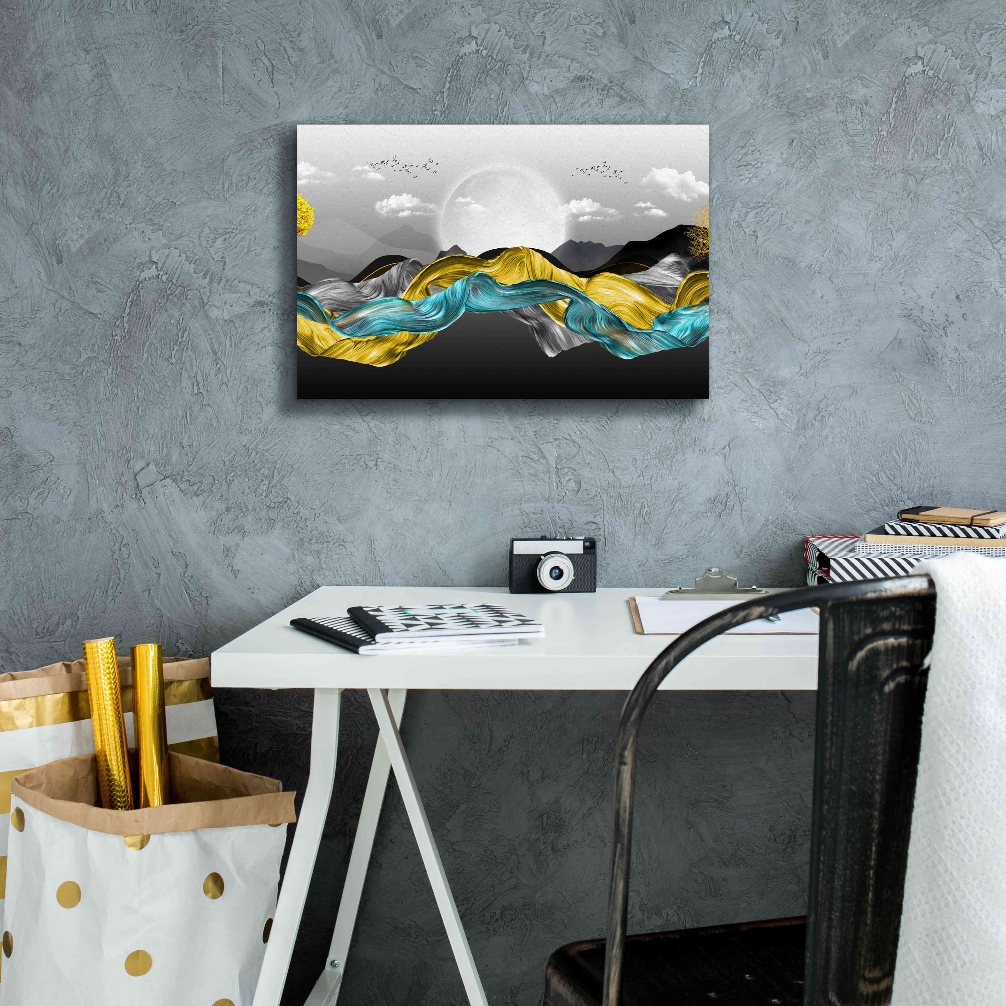 Epic Graffiti'The Silky Mountains Crop' by Epic Portfolio, Giclee Canvas Wall Art,18 x 12