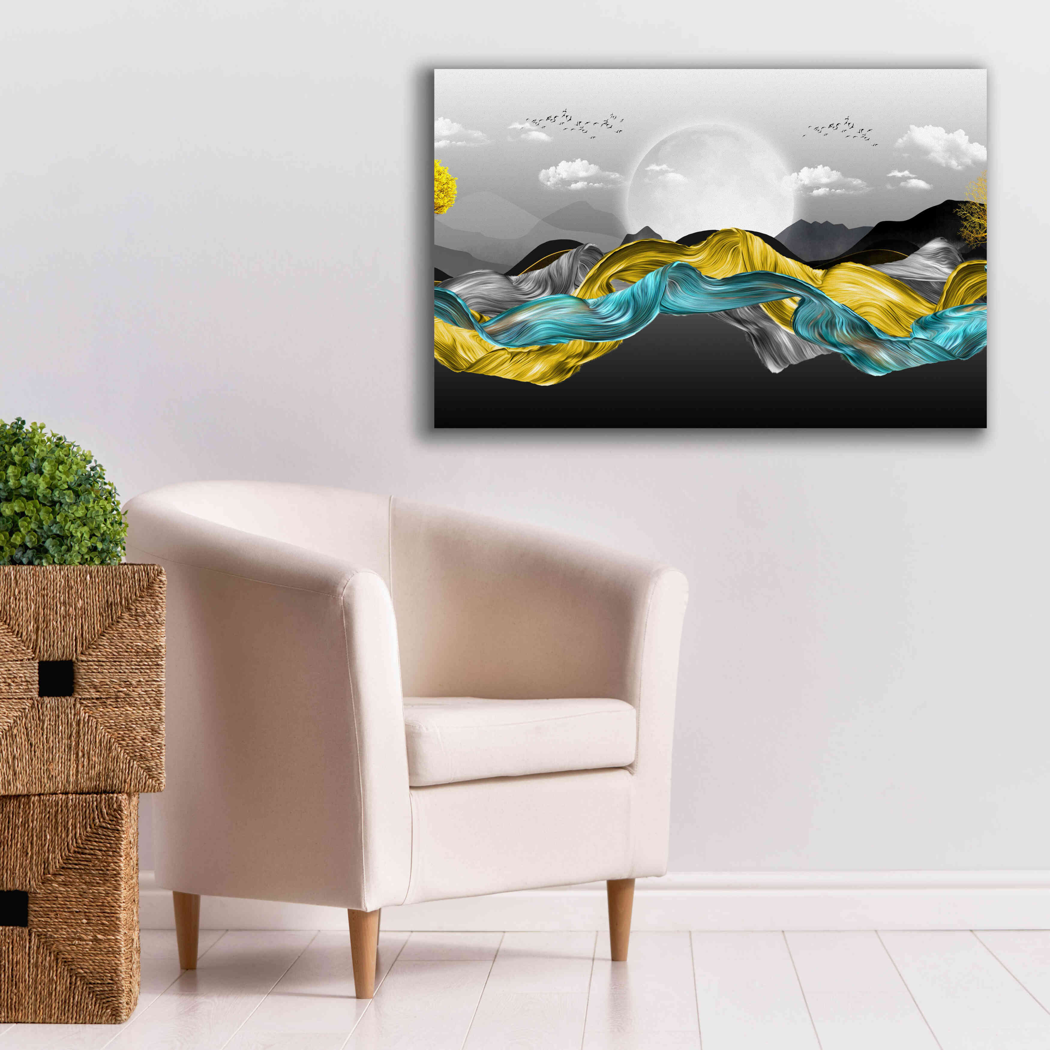 Epic Graffiti'The Silky Mountains Crop' by Epic Portfolio, Giclee Canvas Wall Art,40 x 26