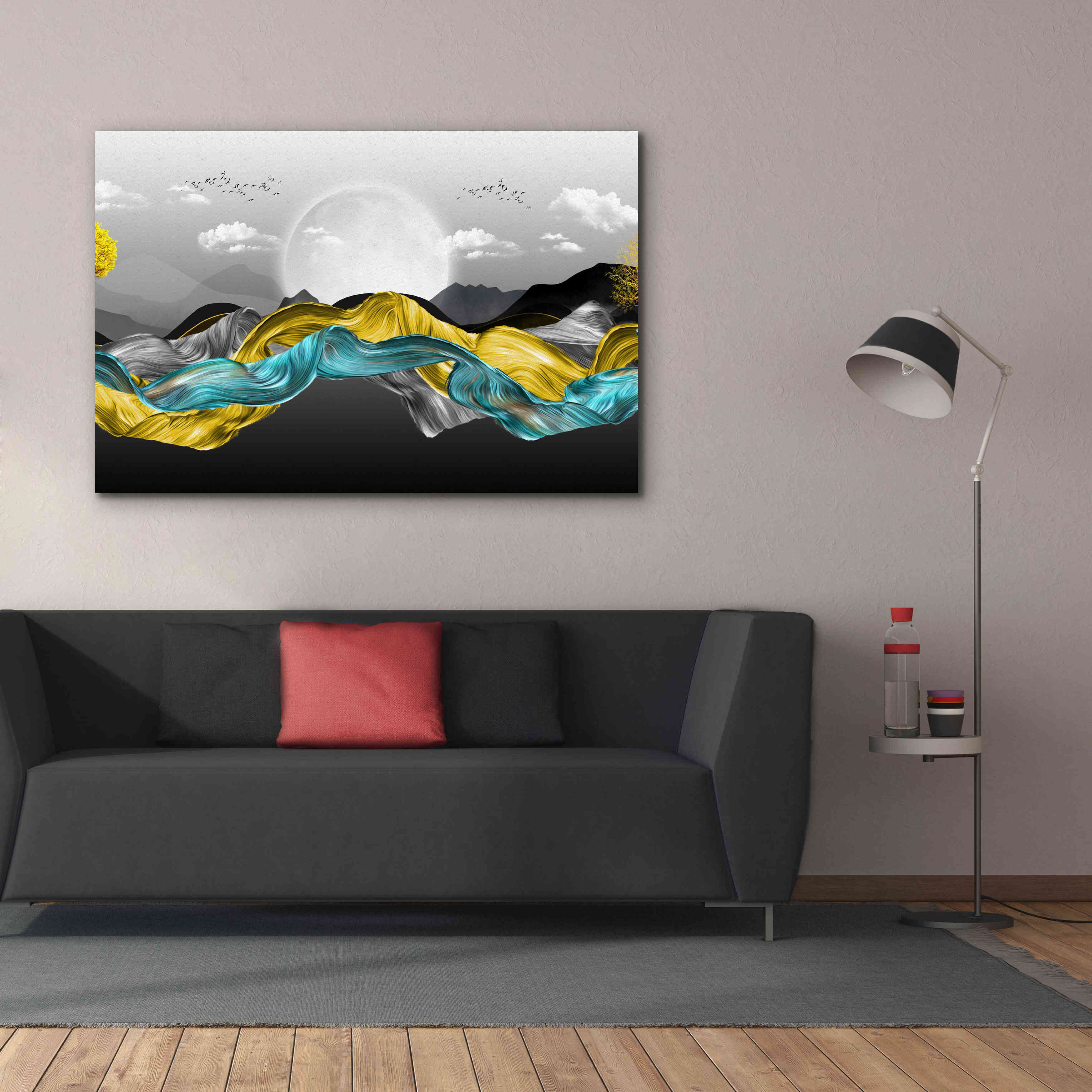 Epic Graffiti'The Silky Mountains Crop' by Epic Portfolio, Giclee Canvas Wall Art,60 x 40